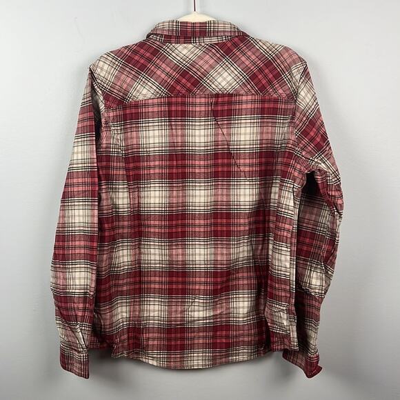 Carhartt womens XL flannel plaid button down top - Picture 7 of 7